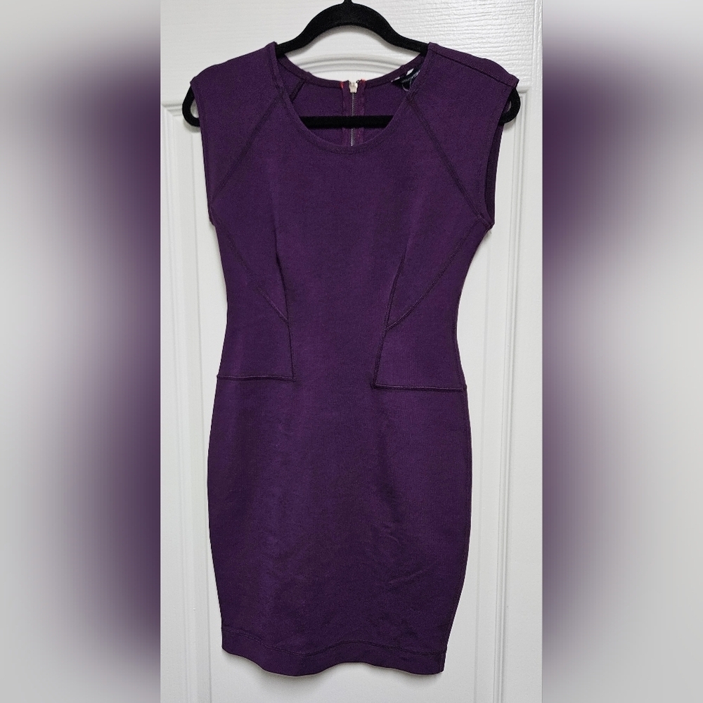 French Connection Purple Bodycon Sheath Dress Size 8 NWOT.